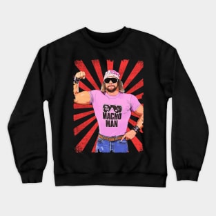 Macho Man Wrestling Vintage Fan Art Crewneck Sweatshirt